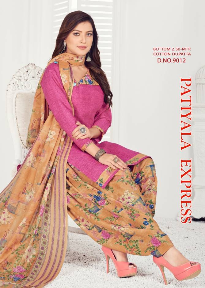 Patiyala Express 9 Regular Wear Printed Cotton Designer Dress Material